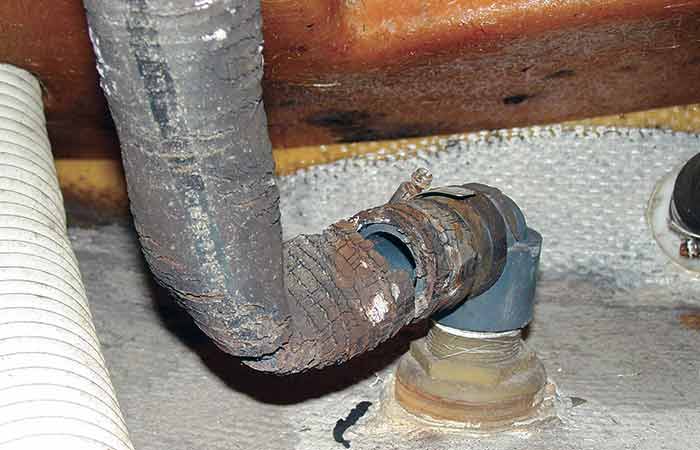 Bad cockpit drain hose