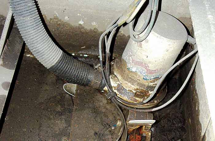 Damaged float switch