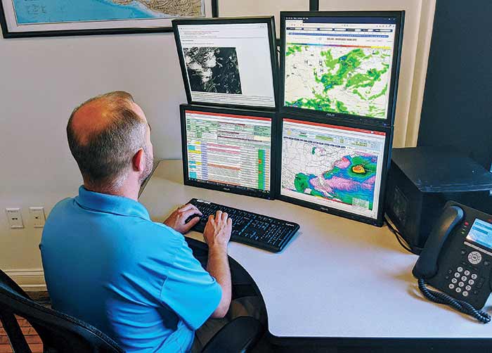 Jeremy Davis at his workstation