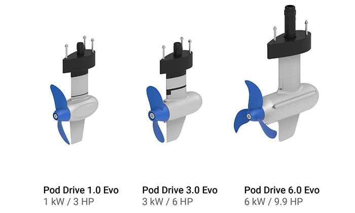 Spirit 1.0 Pod Drive Series electric outboard