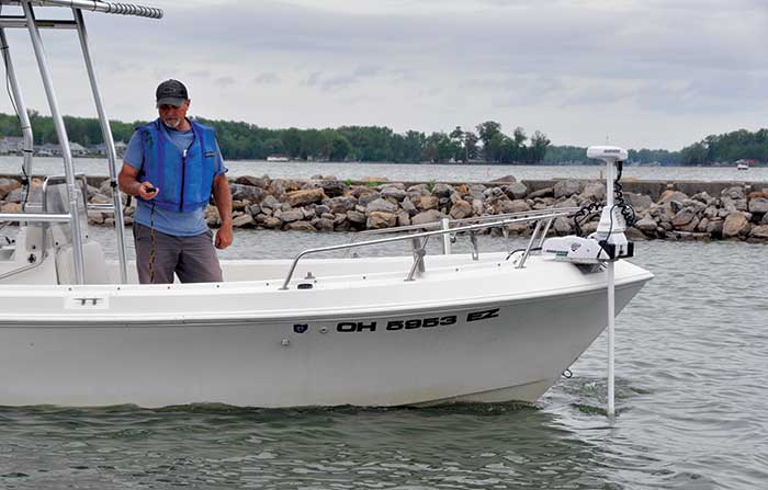 Trolling motor mounted