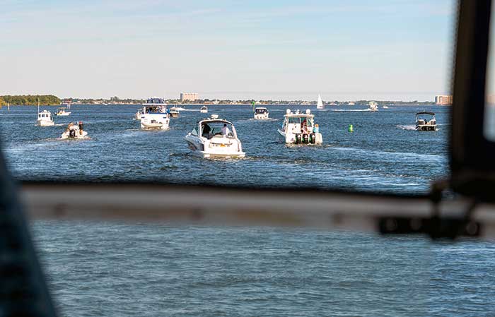 Intracoastal Waterway has plenty of traffic 