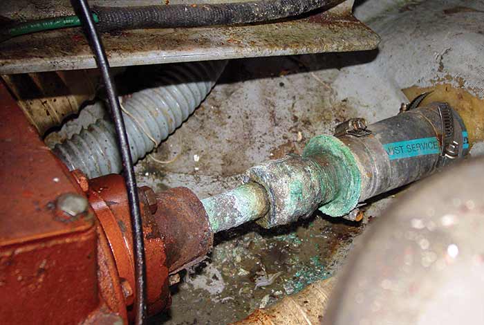 Leaking stuffing box