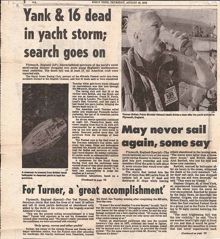 1979 news clipping on Fastenet Rock