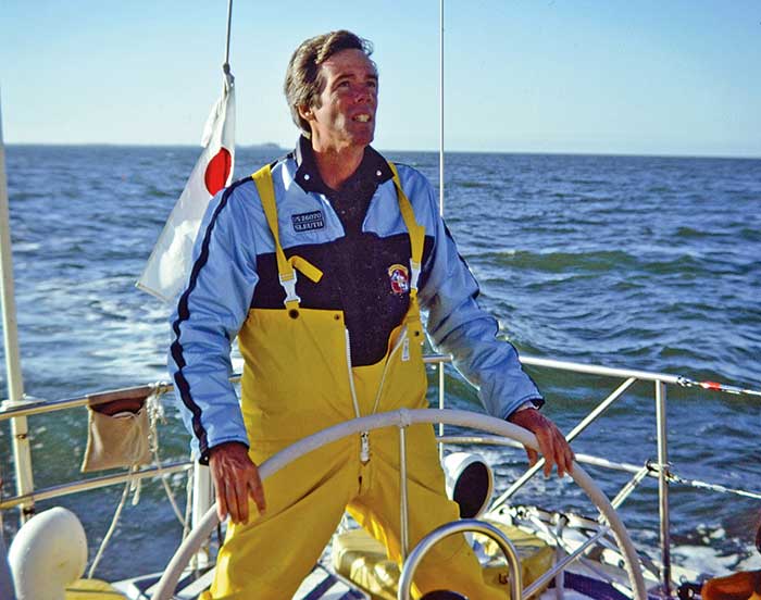 Steve Colgate at the helm of Sleuth