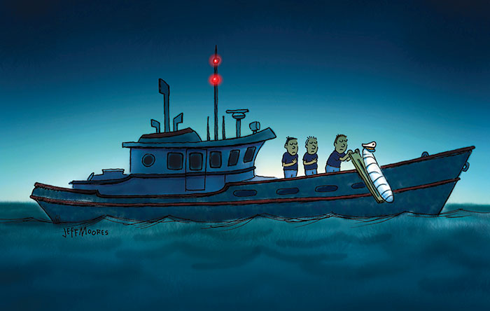 Captain dead illustration